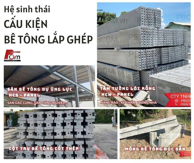 Cấu kiện bê tông lắp ghép Pbcom