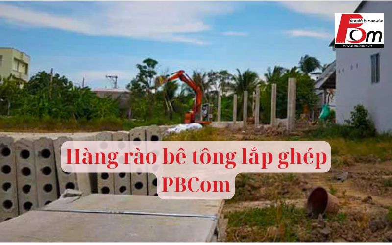 Hàng rào bê tông lắp ghép cao 2m1