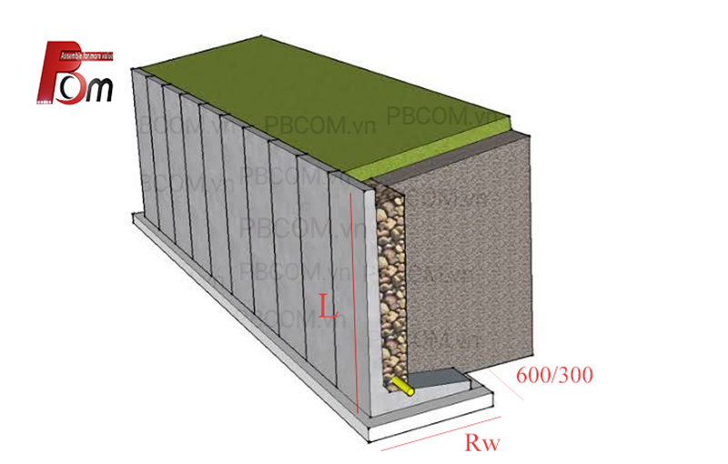 tấm tường chắn đất chữ L
