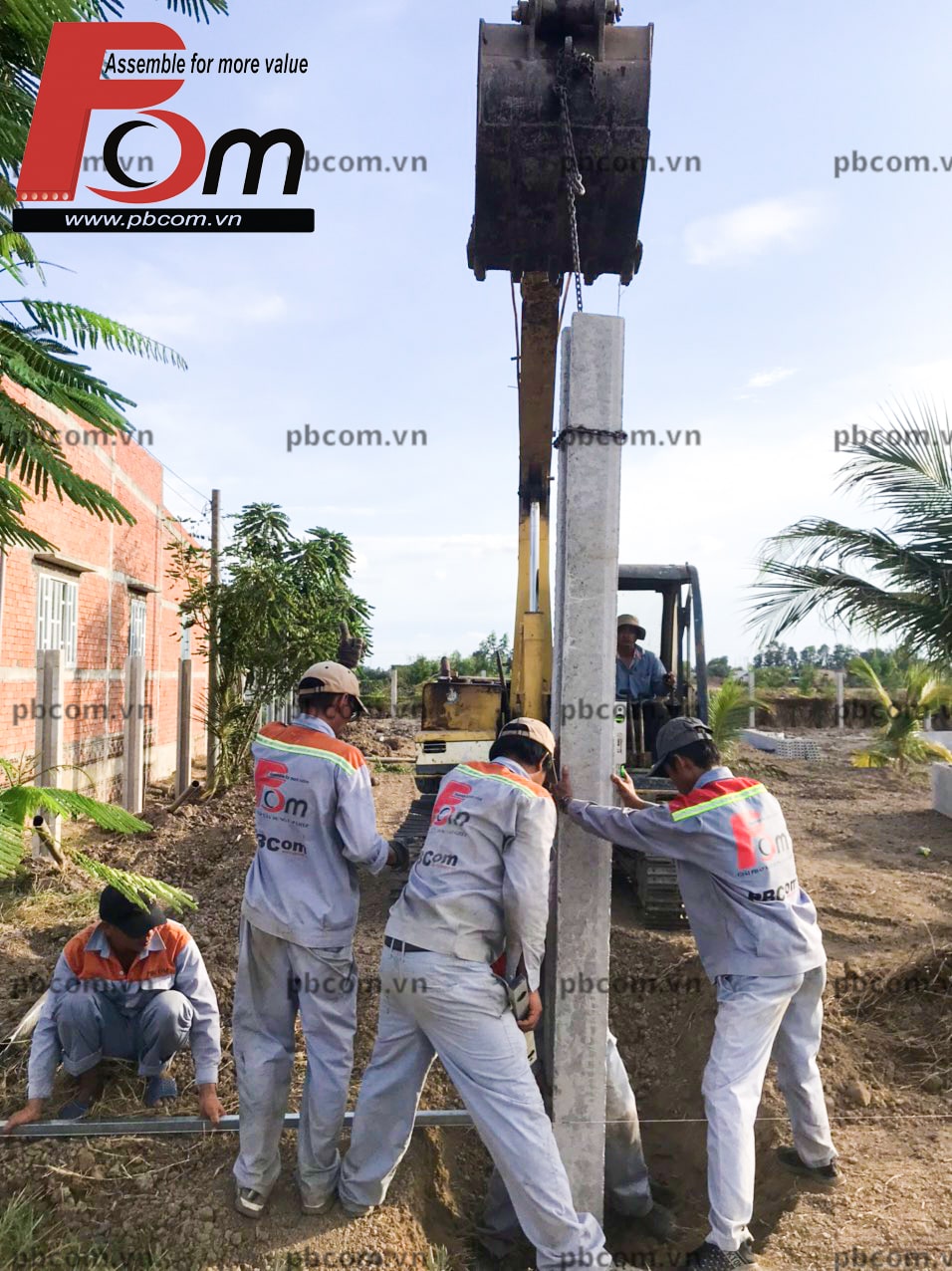 HÀNG RÀO LẮP GHÉP -PBCOM ép cột