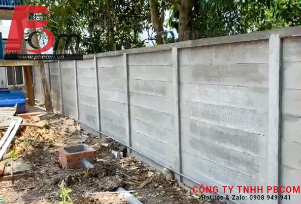 Hàng rào bê tông đúc sẵn thi công giải pháp lắp ghép