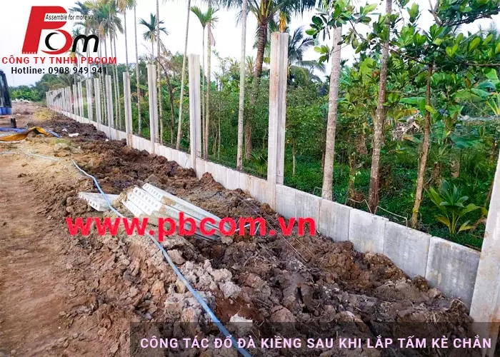 Công tác bố trí thép tiến hành đổ đà giằng