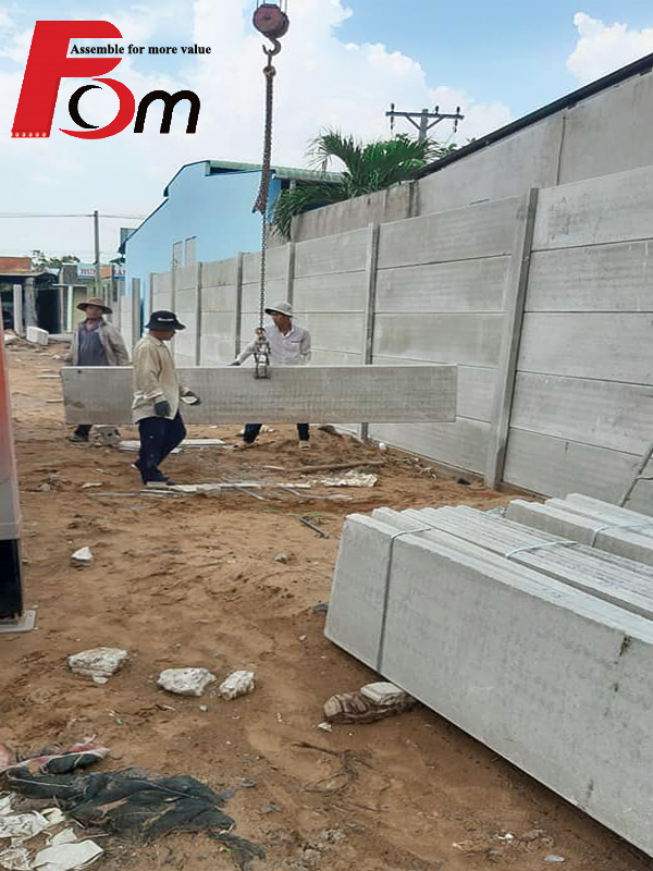 hàng rào lắp ghép Hàng rào bê tông cốt thép lắp ghép pbcom giải pháp tối ưu, tiết kiệm.