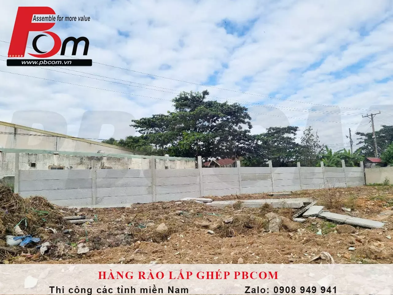 Công trình hàng rào lắp ghép ở Đồng Nai