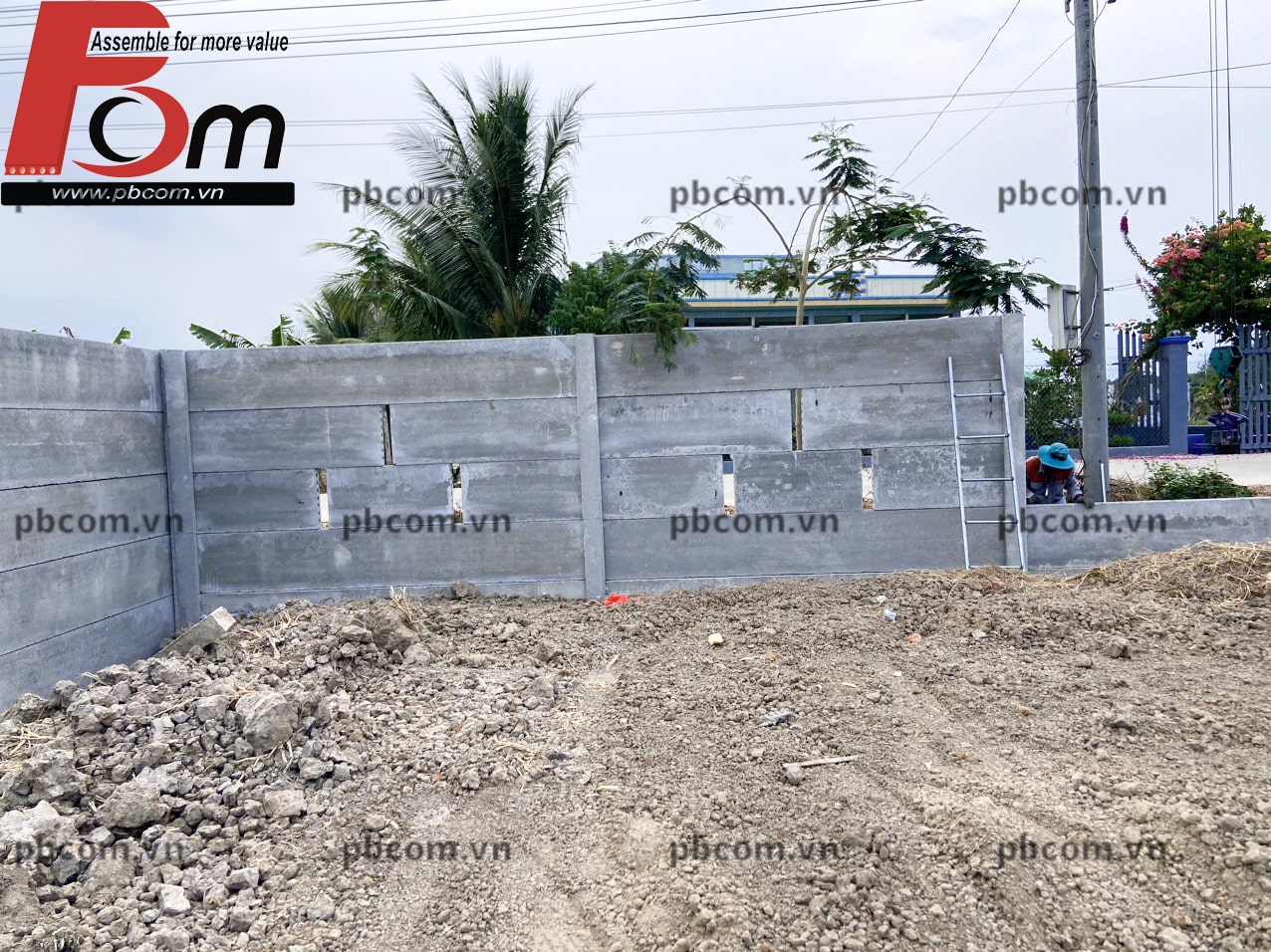 HÀNG RÀO LẮP GHÉP -PBCOM hàng rào bê tông cốt thép