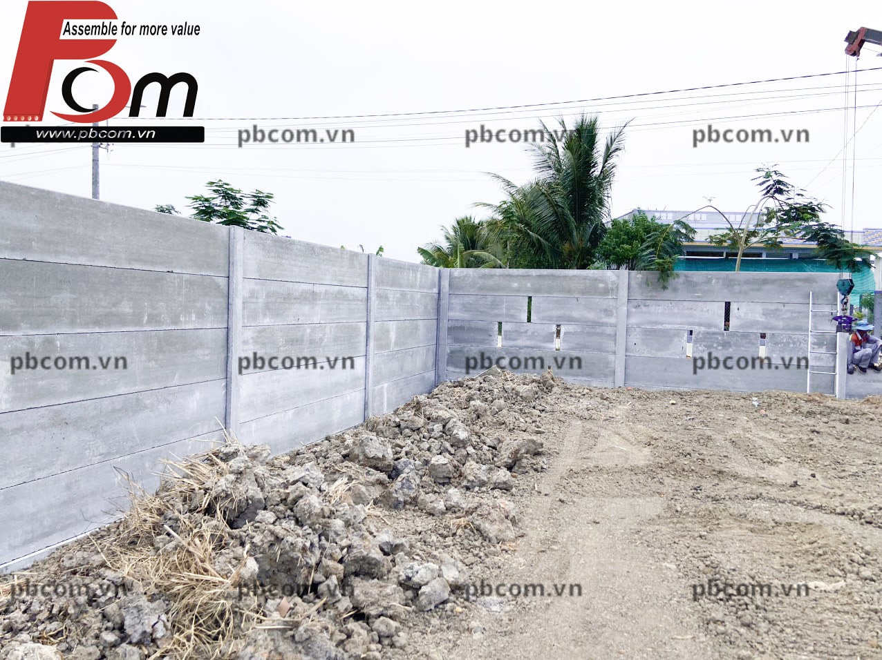 HÀNG RÀO LẮP GHÉP -PBCOM hàng rào bê tông cốt thép