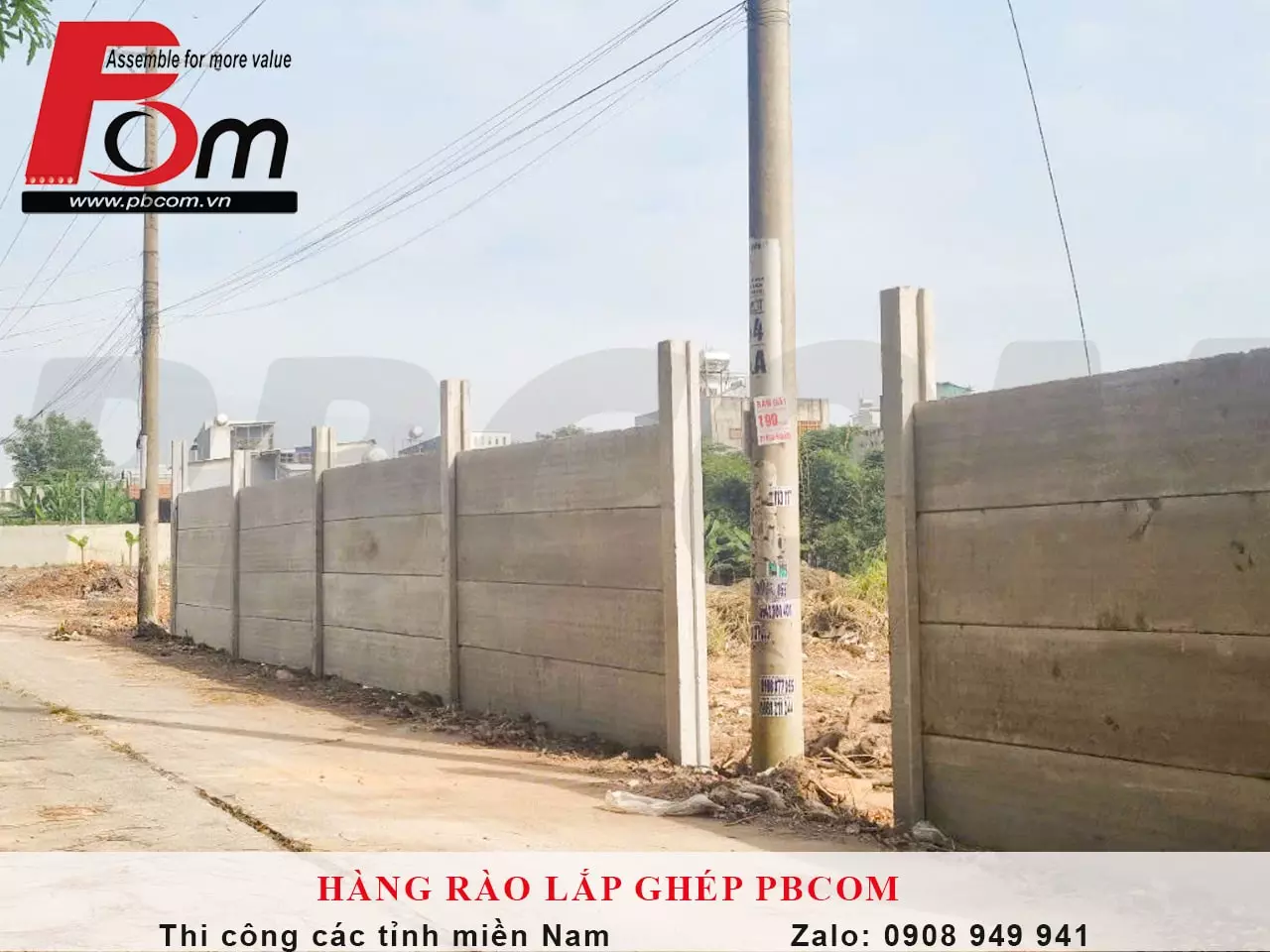 Cấu Kiện Hàng Rào Lắp Ghép Tại Đồng Nai Cao 2m4 Có Gì ? Công trình hoàn thiện cấu kiện hàng rào lắp ghép được sử dụng tấm tường và cột