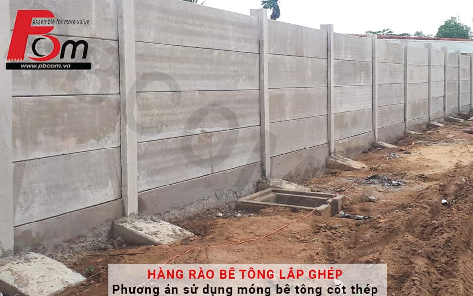 Hàng rào lắp ghép cho vùng đất yếu giải pháp dùng móng