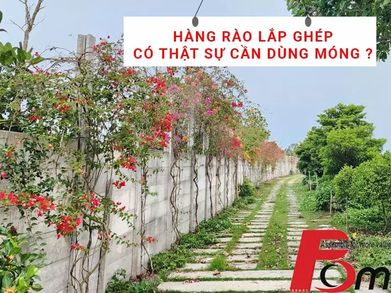hàng rào bê tông lắp ghép không móng