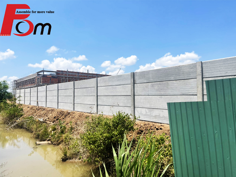 hàng rào bê tông lắp ghép