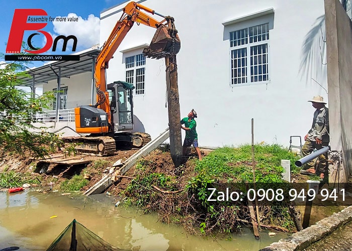 Tường chắn đất lắp ghép giải pháp giữ cho đất ổn định Công tác ép cọc BTCT 250x250