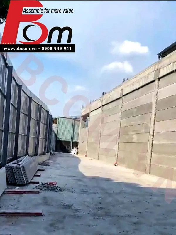 tường nhà xưởng nhịp 6m