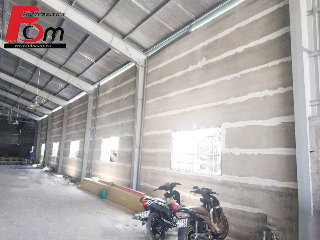 Tấm tường bê tông lắp ghép 55x300