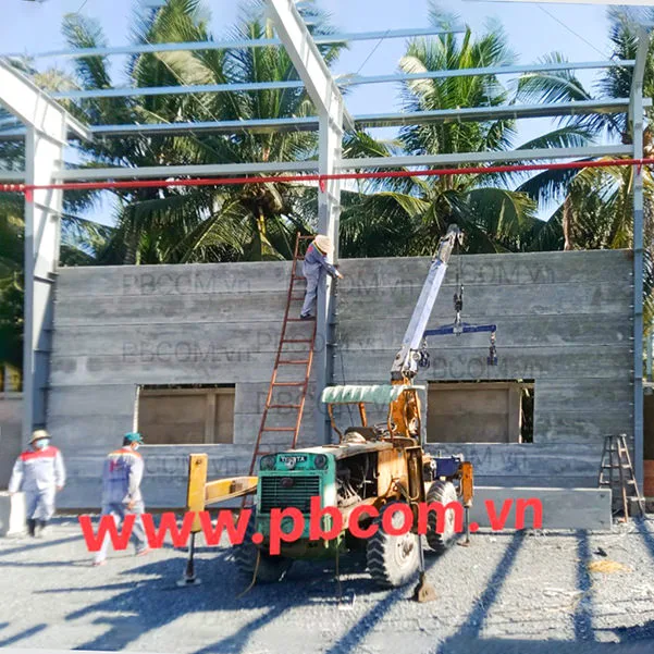 Nhà xưởng lắp tường bê tông lắp ghép